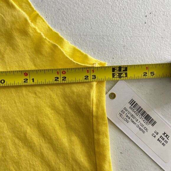 Soul Cycle Sleeveless T Shirt Womens Size XXL Yellow Workout Running Cyling - Picture 8 of 8